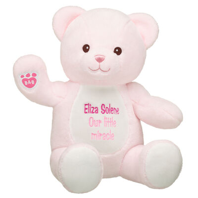 Personalized Embroidered Baby Pink Teddy Bear