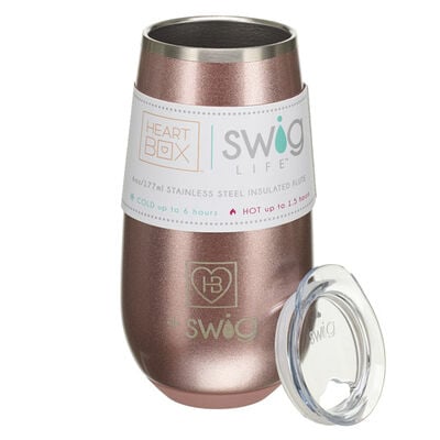6 oz. HeartBox x Swig Life Stemless Flute