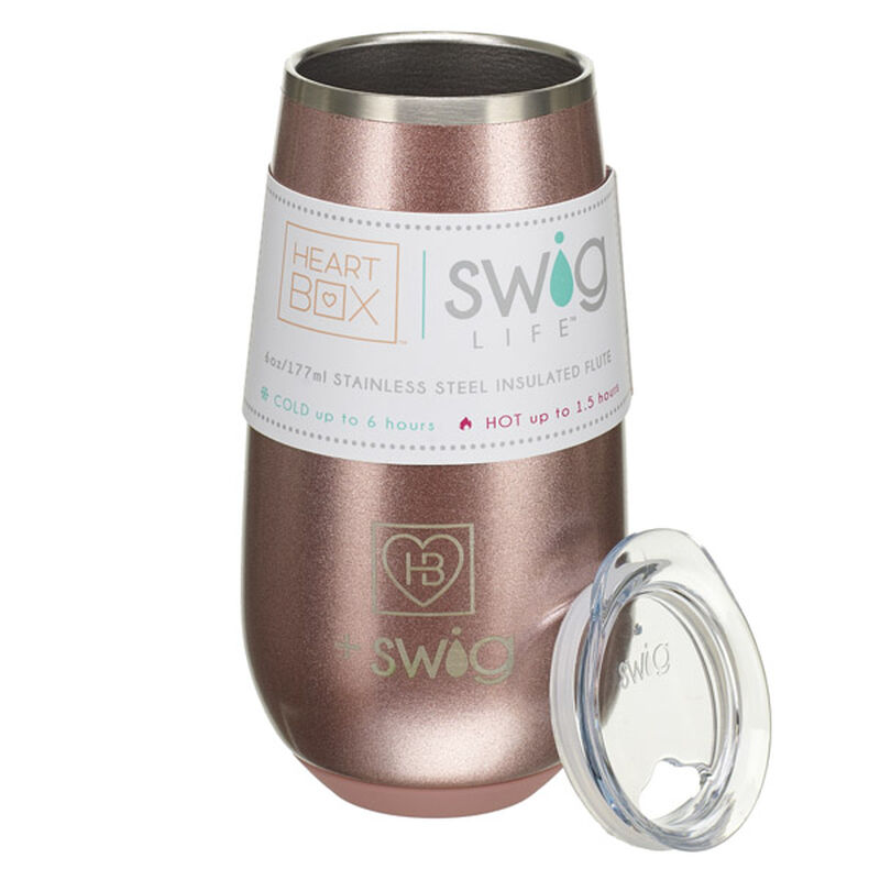 Swig Life Shimmer Graphite Stemless Flute 6oz – Galena River Wine