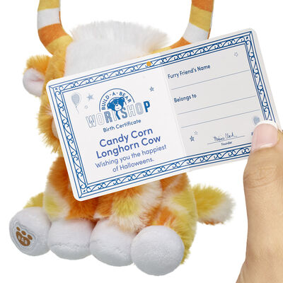 Build-A-Bear Mini Beans&reg; Candy Corn Longhorn Stuffed Animal