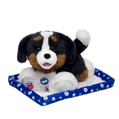 Promise Pets&trade; Bernese Mountain Dog Stuffed Animal with Blue Bed