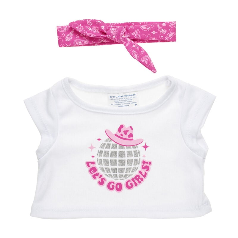 Online Exclusive "Let's Go Girls" T-Shirt and Bandana for Stuffed Animals - Build-A-Bear Workshop®