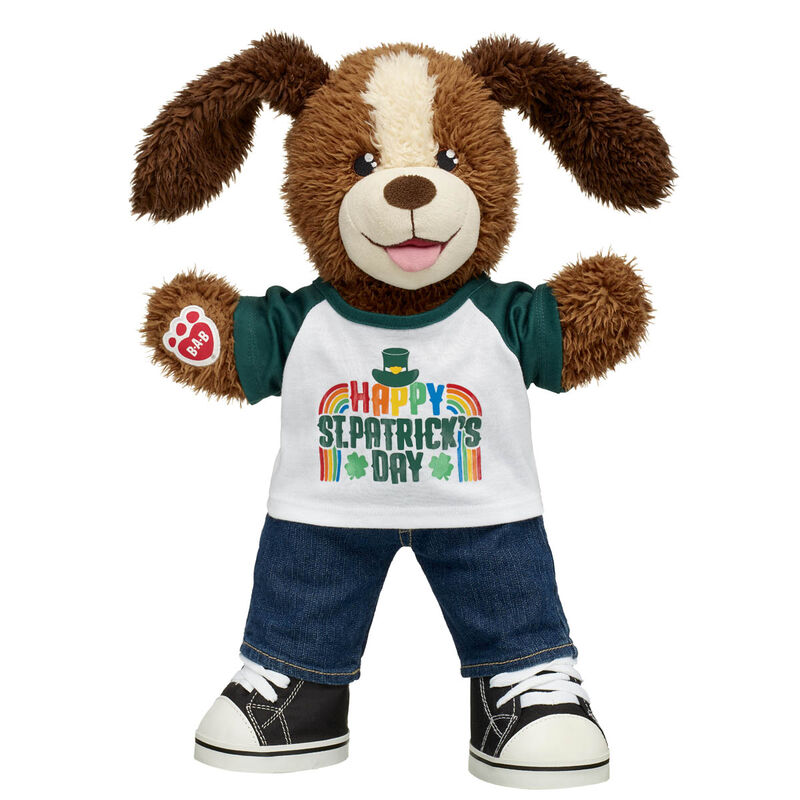 Playful Puppy Soft Toy "Hug Me for Luck" Set | Build-A-Bear&reg;