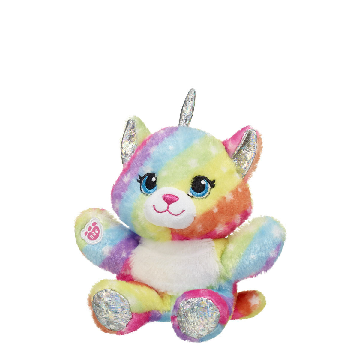 Build-A-Bear Mini Beans® Rainbow Kittycorn Plush