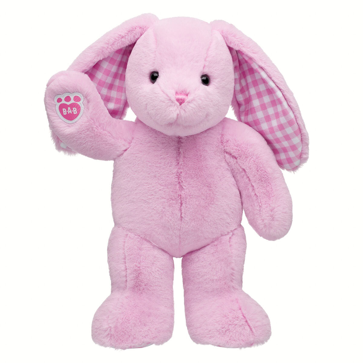 Pink Gingham Pawlette™ Bunny Plush