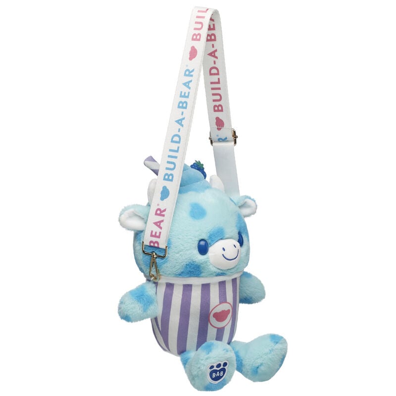 Blue Raspberry Cow Slushie Plushie with Carrying Strap plush by Build-A-Bear