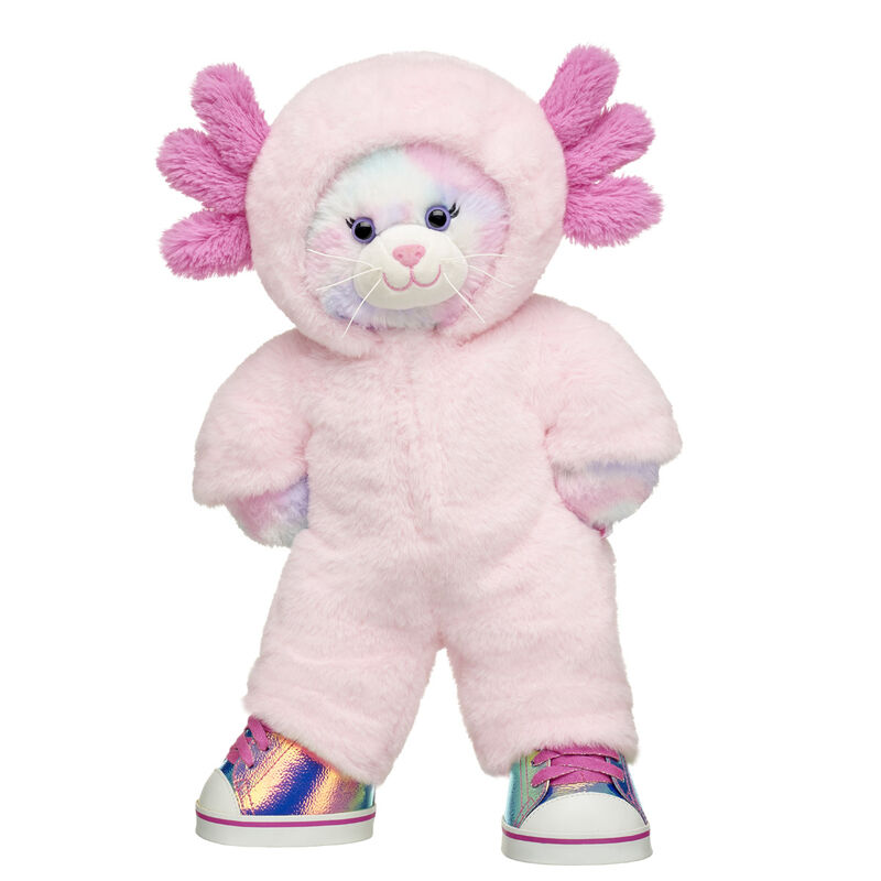 Pastel Swirl Kitty Stuffed Animal Pink Axolotl Costume Gift Set with Shoes - Build-A-Bear Workshop®