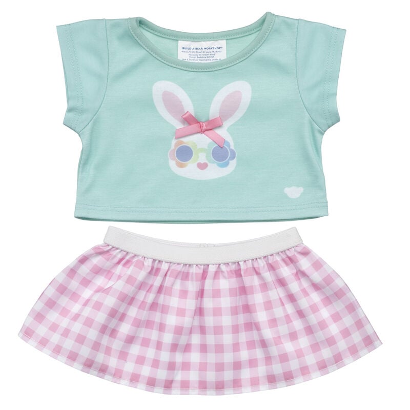 Gingham Bunny Easter Outfit 2 pc. by Build-A-Bear