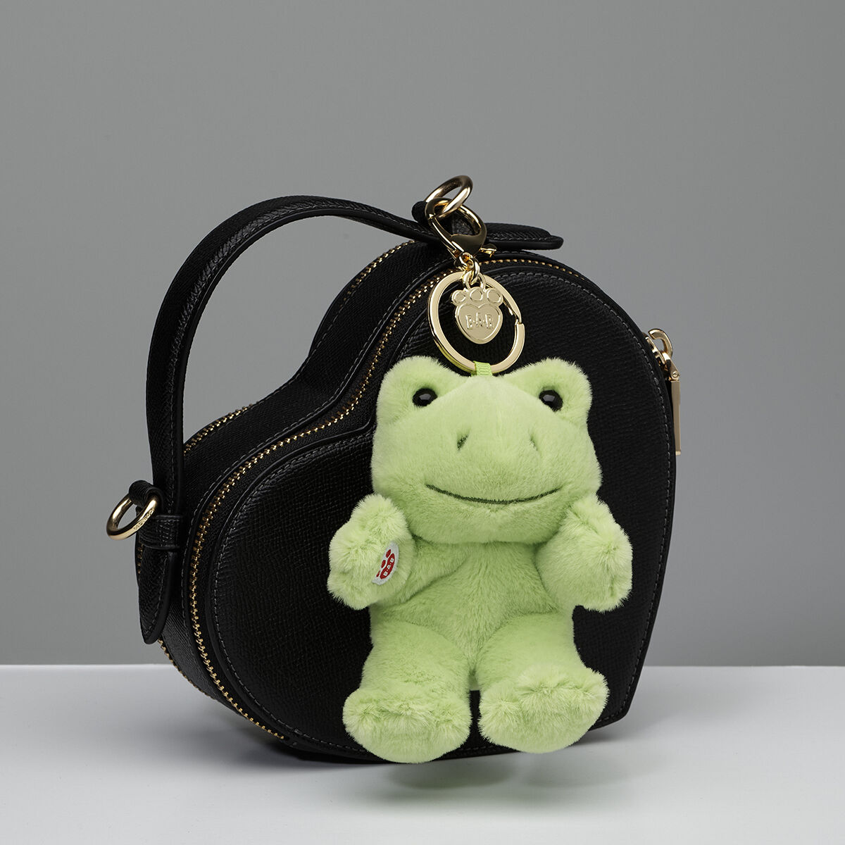 Spring Green Frog Plush Bag Charm