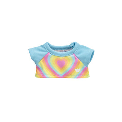 Build-A-Bear Mini Beans&reg; Rainbow Heart T-Shirt
