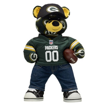 Green Bay Packers&trade; Football Teddy Bear Fan Hat and Football Gift Set