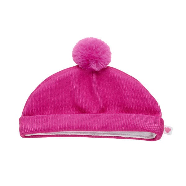 Fuchsia Pom Hat Beanie