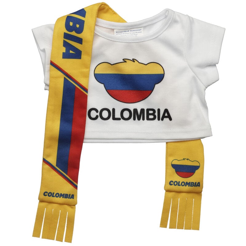 Colombia Scarf and T-Shirt Set by Build-A-Bear