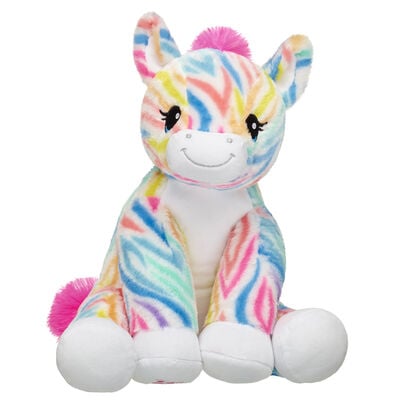 Rainbow Stripes Zebra Stuffed Animal