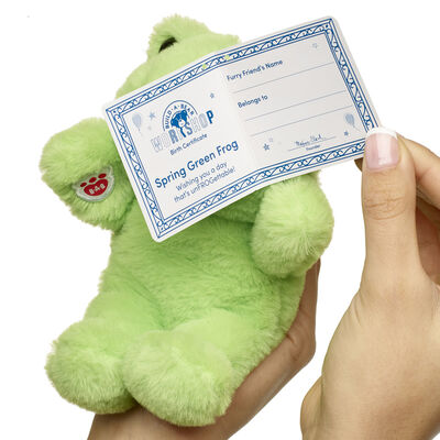 Build-A-Bear Mini Beans&reg; Spring Green Frog Stuffed Animal
