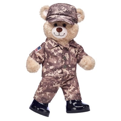Happy Hugs Teddy Bear Khaki Camo Gift Set