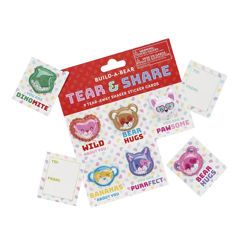 Valentine's Day Tear & Share Sticker Set (9 Stickers)