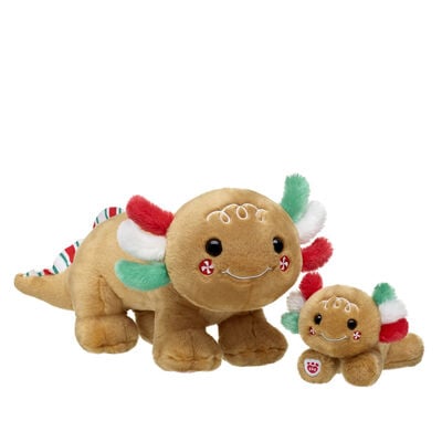 Gingerbread Axolotl Stuffed Animal with Mini Bean®