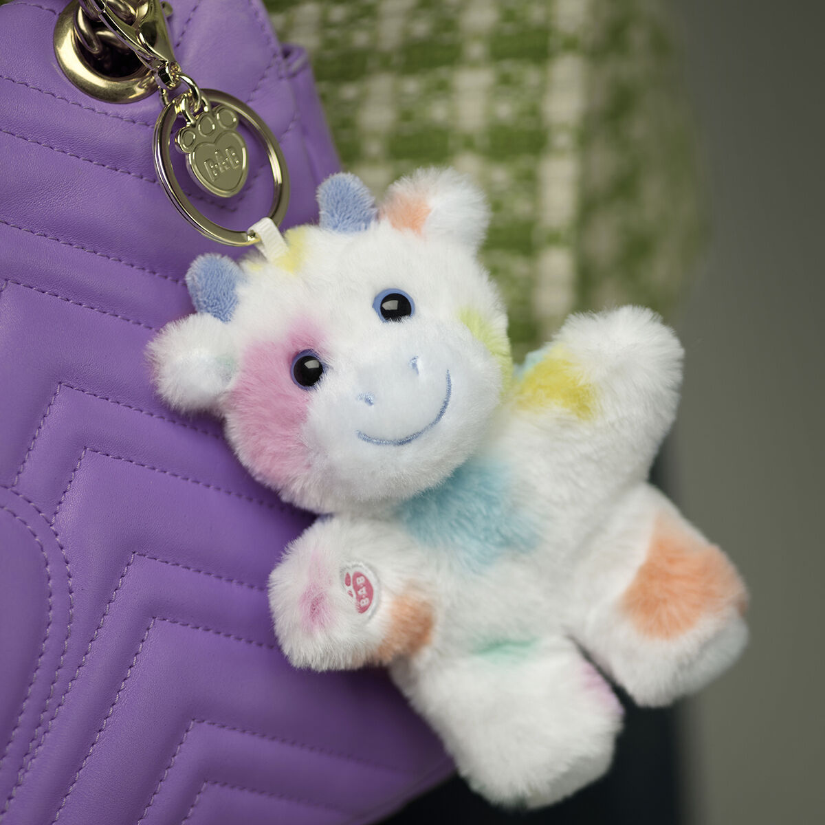 Colorful Splatter Cow Plush Bag Charm | Build-A-Bear
