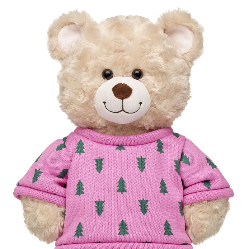 Pink and Green Christmas Tree Sweater for Stuffed Animals - Build-A-Bear Workshop&reg;