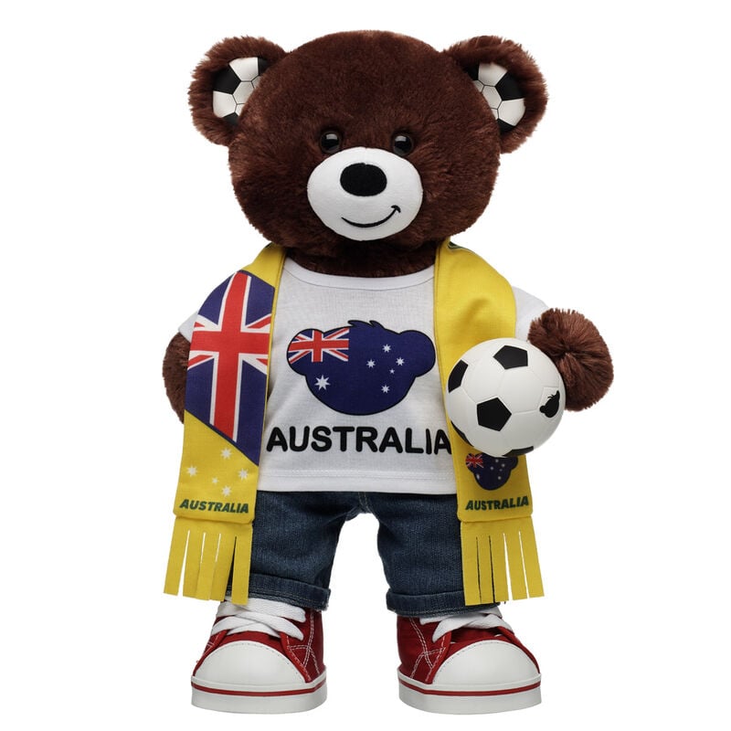 Let's Goal Bear Australia Gift Set plush by Build-A-Bear