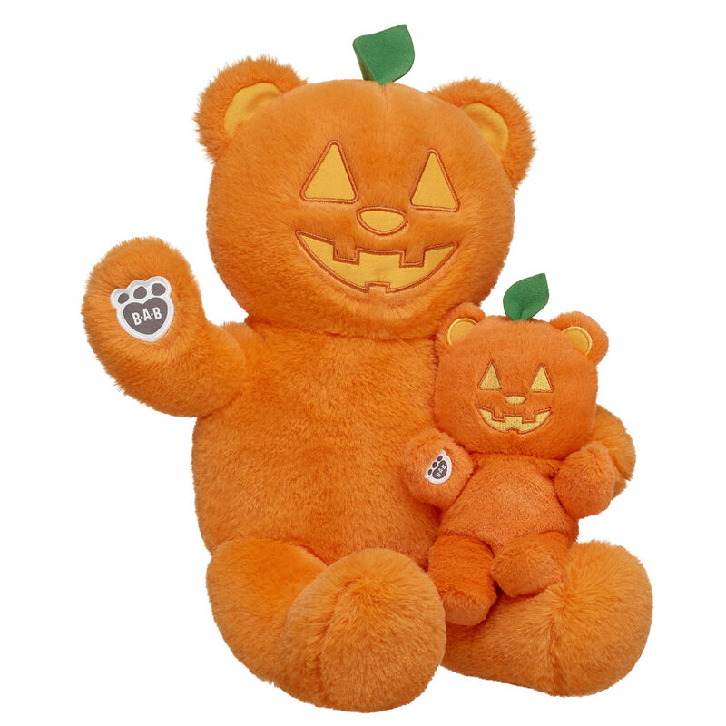 Pumpkin Glow Teddy Bear & Mini Bean Gift Set - Build-A-Bear Workshop®