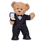 Timeless Teddy Groom and Plush Ring Box Gift Set