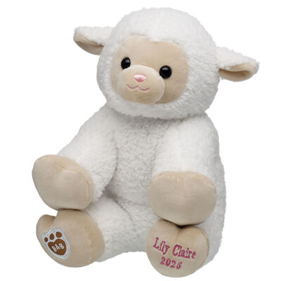 Personalized Embroidered Lamb Stuffed Animal