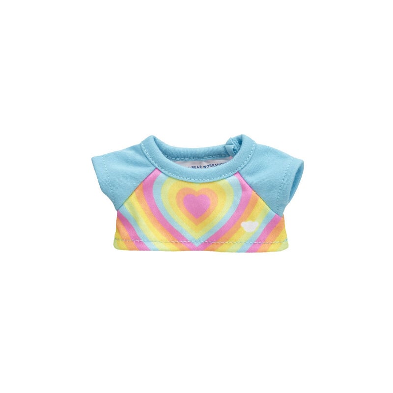 Rainbow Heart T-Shirt for Mini Stuffed Animals - Build-A-Bear Workshop&reg;