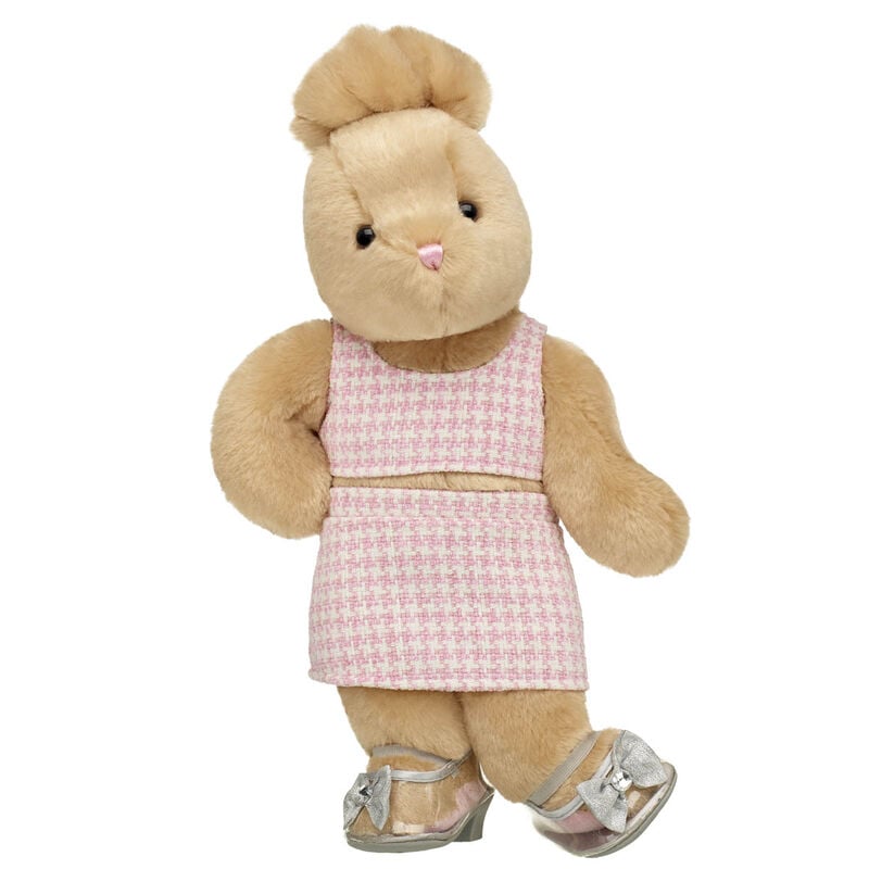 Pawlette™ Bunny Plush Pink Check Tweed Gift Set with Heels - Build-A-Bear Workshop®