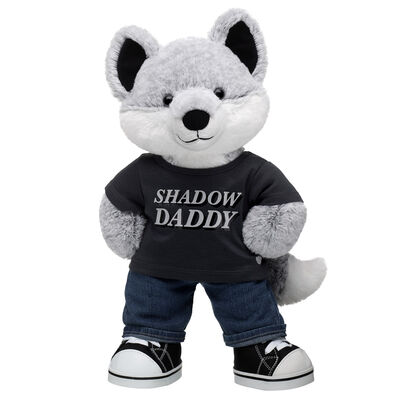 Silver Fox Stuffed Animal Shadow Daddy Gift Set