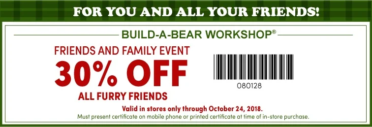 Friends and Family Event Build-A-Bear Workshop