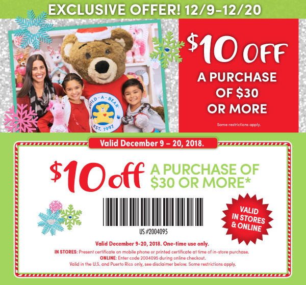Build-A-Bear Workshop - Exclusive Coupon