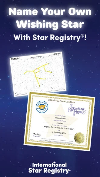 Name your own wishing star. Star Registry