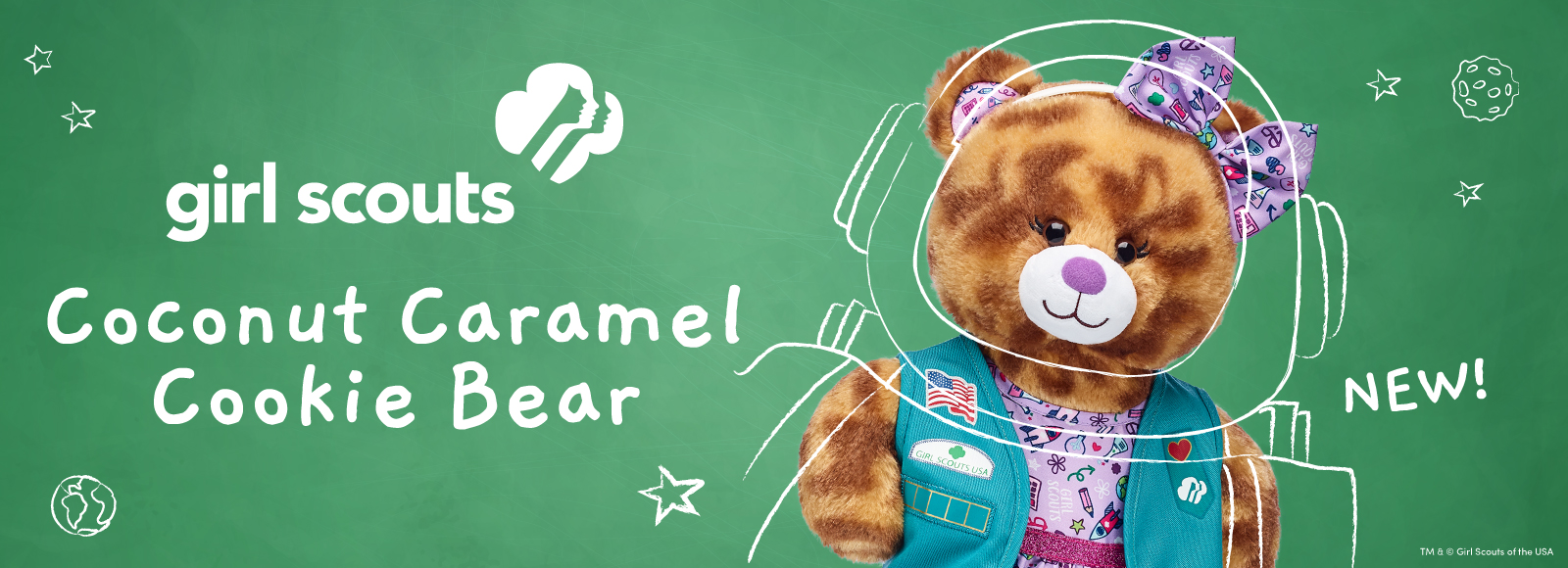 Girl Scouts Coconut Caramel Cookie Bear