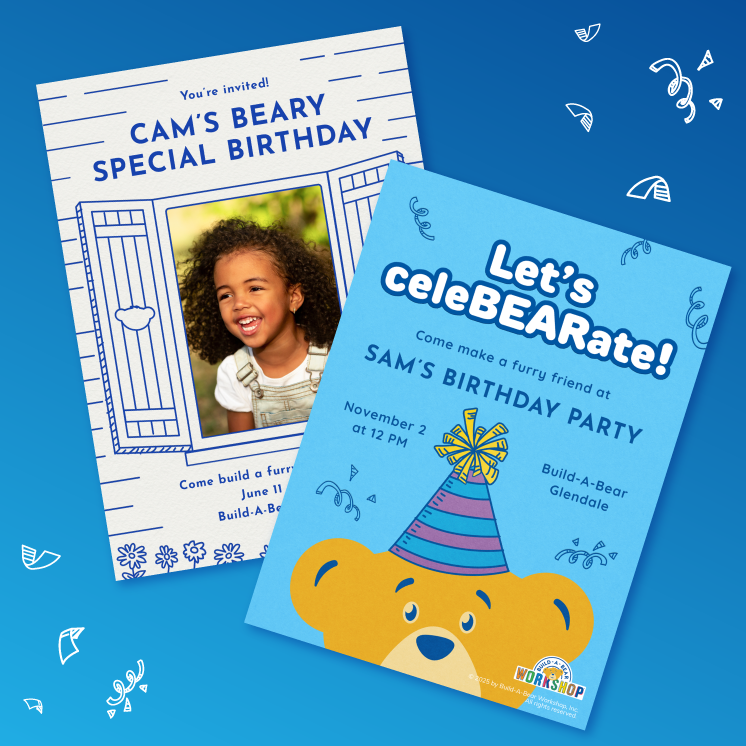 Build A Bear party invitations from Evite