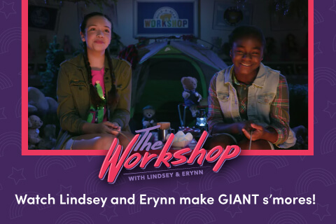 Watch Lindsay and Erynn make giant s'mores