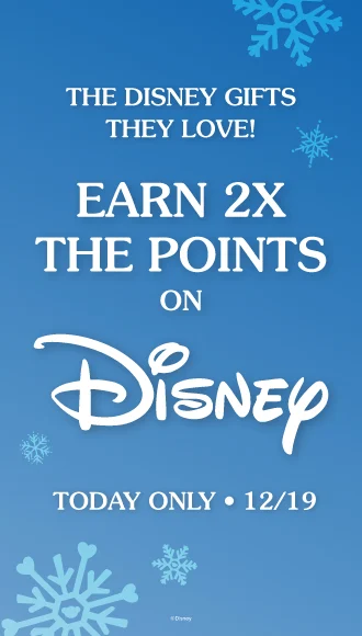 Today Only: Double Points on Disney