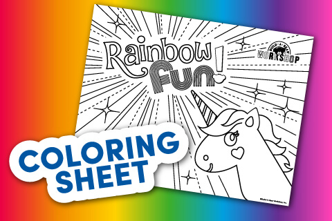 Coloring Sheet Thumbnail featuring a unicorn