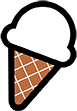 An ice cream cone
