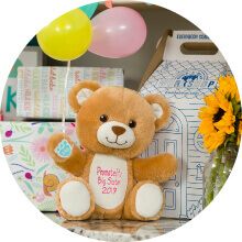 Embroidered stuffed animal