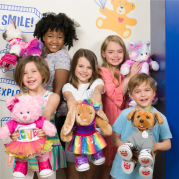 Kids with bears at a party