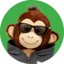 Smiley Monkey with Sunglasses