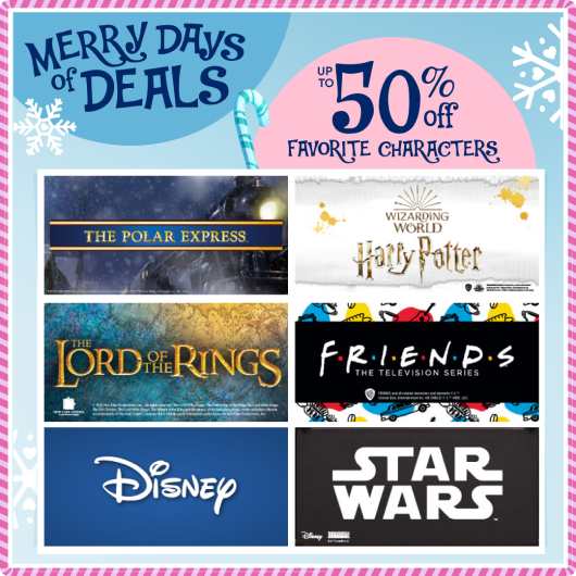 Up to 50% OFF Favorite Characters