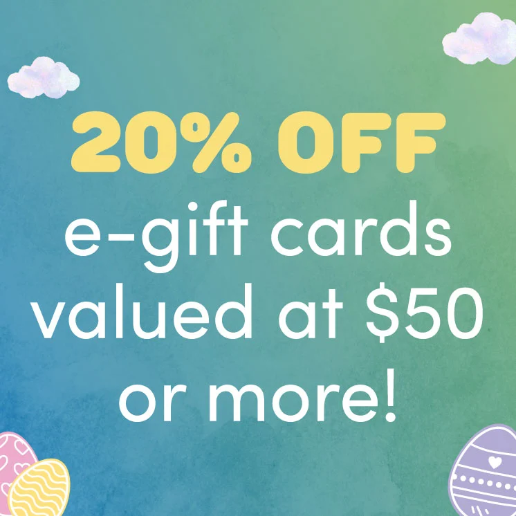 20% Off E-Gift Cards of $50 or More!