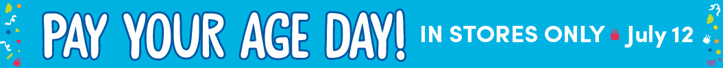 Pay Your Age Day banner