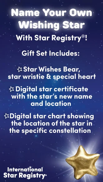 Name your own wishing star. Star Registry