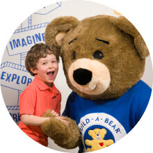 Family at Build-A-Bear store