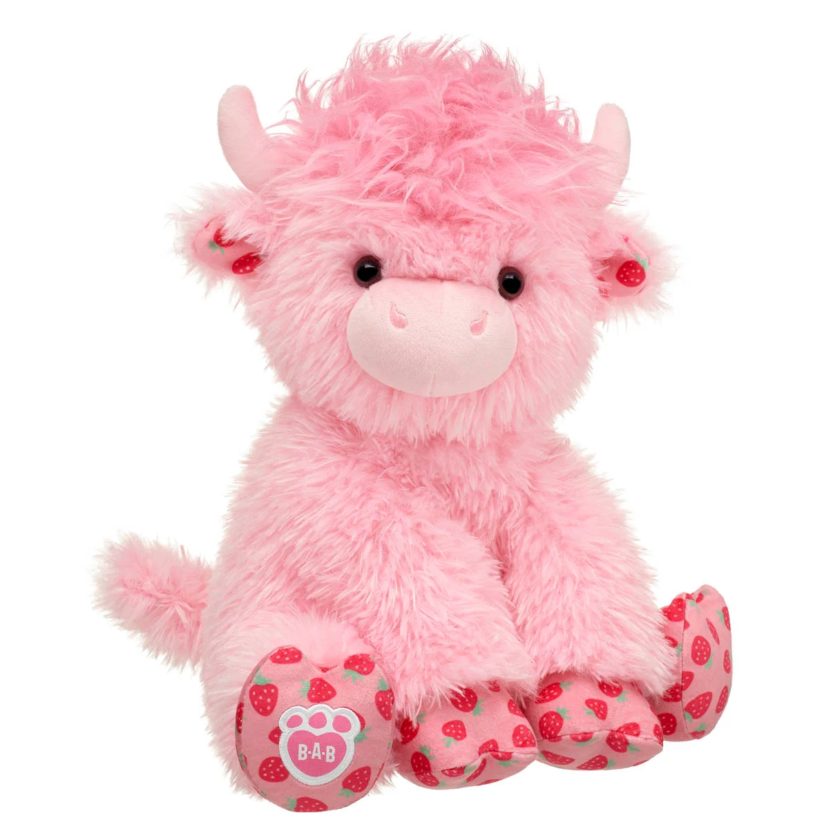 苺ピンクくまさん♡ Strawberry Highland Cow Stuffed Animal | Build-A-Bear®