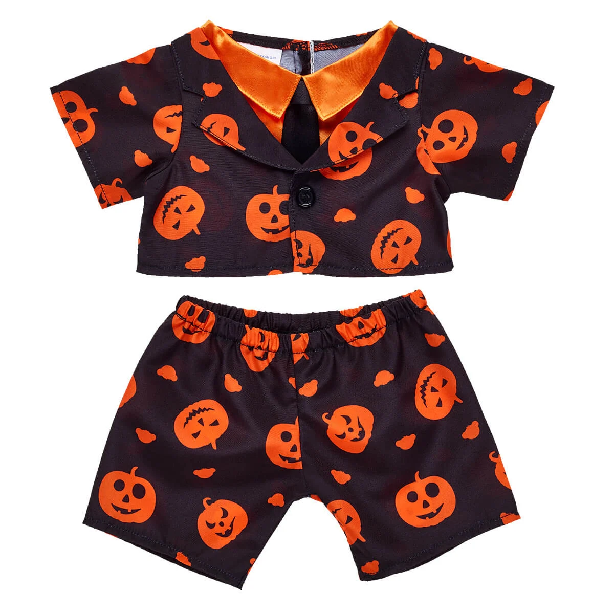 Halloween Pumpkin Teddy Bear Costume - Fits 14" To 18" Stuffed Animals Like Build-A-Bear
